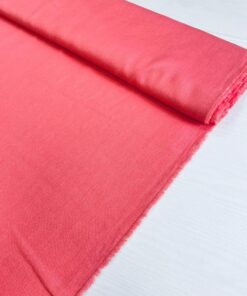 Смесовый лён розово-кораллового цвета