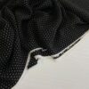 Черный шелк крепдешин Max Mara в мелкий белый горошек интернет магазин с доставкой по всей РФ