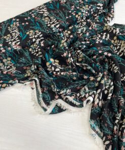 Вискозный черный крепдешин/шифон с принтом Escada в розницу и оптом купить недорого