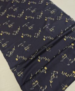 Темно синяя вискоза с принтом из Италии популярные ткани 2026 года из пинтерест