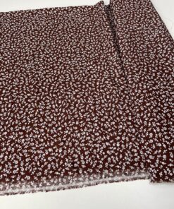 Коричневая Турецкая вискоза с принтом цветов