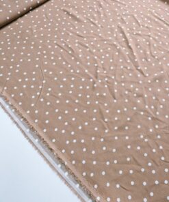 Светло-коричневая Турецкая вискоза в горошек в розницу и оптом купить недорого