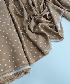 Светло-коричневая Турецкая вискоза в горошек популярные ткани 2026 года из пинтерест