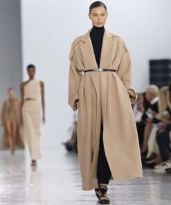 Пальтовая бежевая шерсть с кашемиром от Max Mara купить в Москве со склада недорогие ткани с доставкой