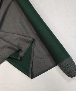 Пальтовая двухсторонняя шерсть с кашемиром Max Mara (изумрудный/серый)