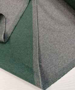 Пальтовая двухсторонняя шерсть с кашемиром Max Mara (изумрудный/серый)