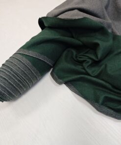 Пальтовая двухсторонняя шерсть с кашемиром Max Mara (изумрудный/серый) купить в розницу недорого