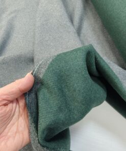 Пальтовая двухсторонняя шерсть с кашемиром Max Mara (изумрудный/серый)