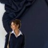 Шерстяной темно-синий трикотаж Escada из Италии интернет магазин с доставкой по всей РФ