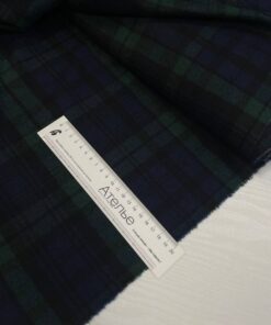 Костюмная шерсть с кашемиром Burberry. Зелено-синяя клетка купить в розницу недорого