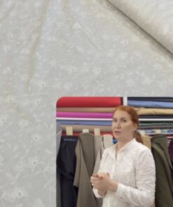 Итальянский бело-молочный 100% хлопок с вышивкой купить в интернет-магазине в Москве