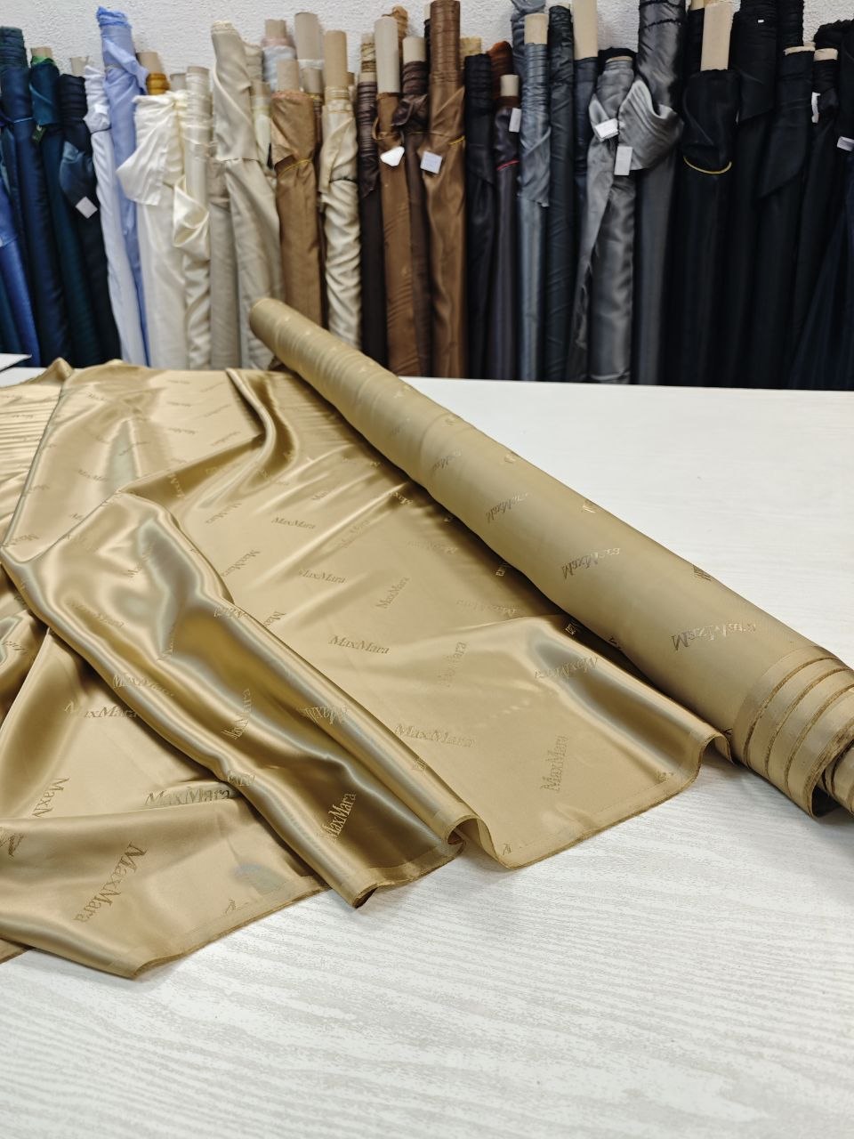 2026-10-12 19.18.18 Светло-бежевая 100% вискоза для подкладки от Max Mara купить в интернет-магазине в Москве